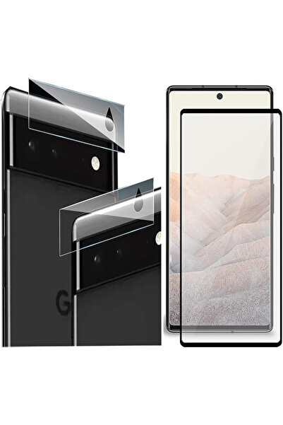 BOLE Set de 2 folii de protecție pentru ecran și 2 camere pentru Google Pixel 6 BOLE, sticlă securizată, transparentă