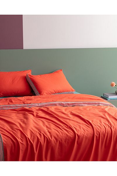 Madame Coco Allure King Size 100% Cotton Duvet Cover - Orange