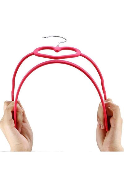 Efe Economical Pack of 20 Velvet Non-Slip Clothes Hangers Red