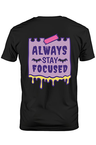 StoryGift Romania Tricou Barbati Always Stay Focused, Halloween, Cu Imprimeu ...