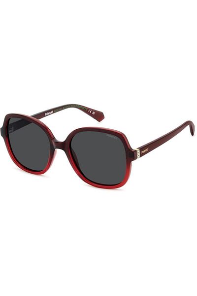 Polaroid Polarized Sunglasses Women Pld 4177/s/x C9a/m9, Plastic, Red, 55 Mm