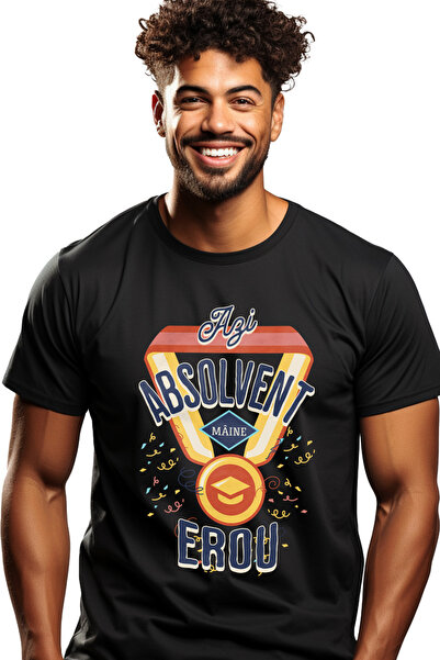 StoryGift Romania Tricou Barbati Azi Absolvent, Maine Erou, Facultate, Un Nou...