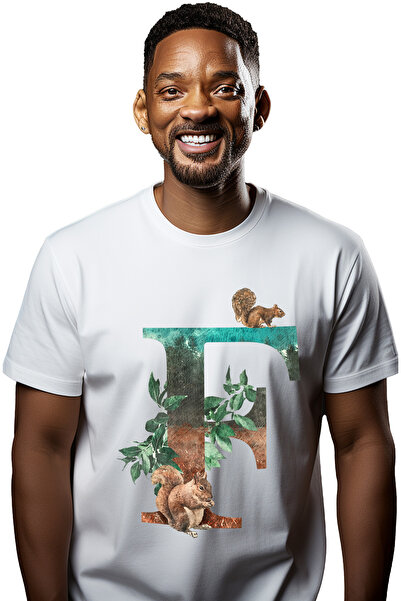 StoryGift Romania Tricou Barbati Cu Litera, E, Veverite, Frunze, Cu Imprimeu ...
