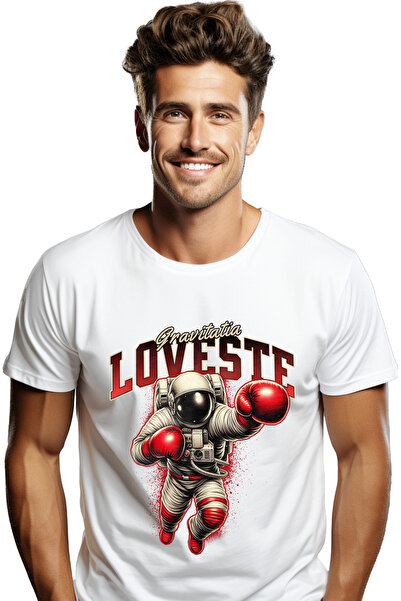 StoryGift Romania Tricou Barbati Astronaut In Spatiu Text Gravitatea Loveste ...