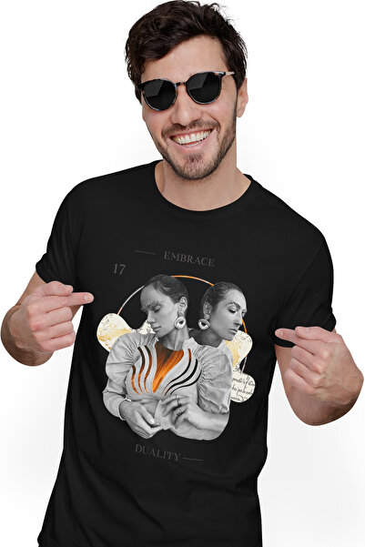 StoryGift Romania Tricou Barbati Personalizat Embrace Duality, Cu Imprimeu Pe...