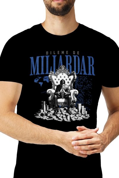 StoryGift Romania Ανδρικό T-shirt με στάμπα: Θυμωμένος άνδρας στον θρόνο, Διλ...