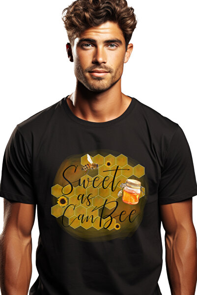 StoryGift Romania Tricou Barbati Cu Albina Cu Fundal De Fagure Cu Mesajul "sw...