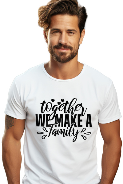 StoryGift Romania Tricou Barbati Cu Mesajul In Engleza "together We Make A Fa...