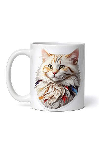 OEM Εξατομικευμένη λευκή κούπα, Ευρωπαϊκή γάτα, INOVATIX®. 330ml