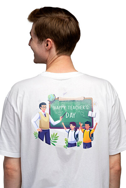 StoryGift Romania Tricou Barbati Cu Mesaj In Engleza Happy Teacher's Day, Ele...