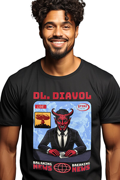 StoryGift Romania Tricou Barbati Prezentare Stiri Dl. Diavol. Știri False. Br...