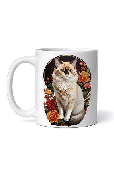 OEM Εξατομικευμένη λευκή κούπα, γάτα Μπαλί, INOVATIX®. 330ml