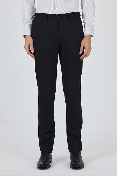 İmza Black Flexible Side Pocket Casual Slim Fit Jogger Trousers 1003250157