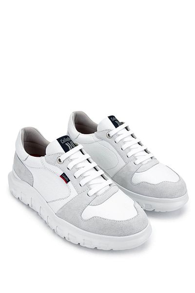Callaghan Men's Genuine Leather White Sneakers & Sports Shoes