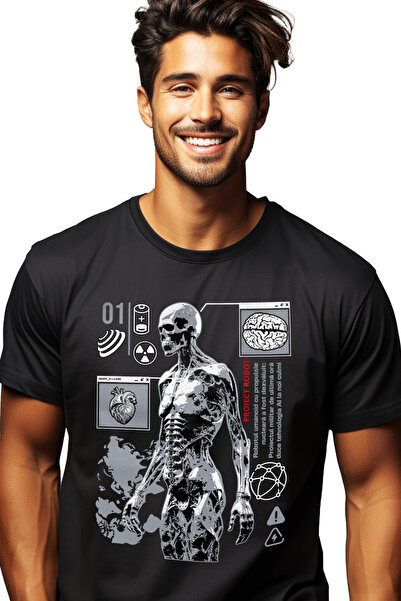 StoryGift Romania Tricou Barbati Schelete Anatomic Uman Proiect Robot Medicin...