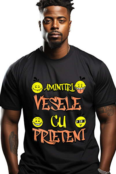 StoryGift Romania Tricou Barbati Amintiri Vesele Cu Prieteni, Familie, Distra...