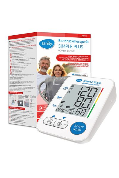 sanity Sanity Simple Plus electronic upper arm blood pressure monitor, 2 user memory