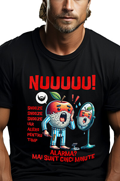 StoryGift Romania Tricou Barbati Alarma Mai Sunt 5 Minute Dimineata Trezirea ...