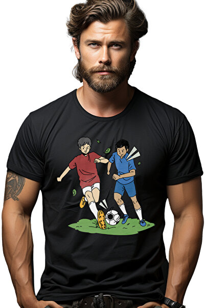 StoryGift Romania Tricou bărbătesc cu imprimeu pentru copii, fotbal, minge, i...