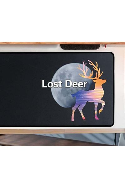 Lost Deer Mousepad Lost Deer, plastic/cauciuc, multicolor, 80 x 30 cm