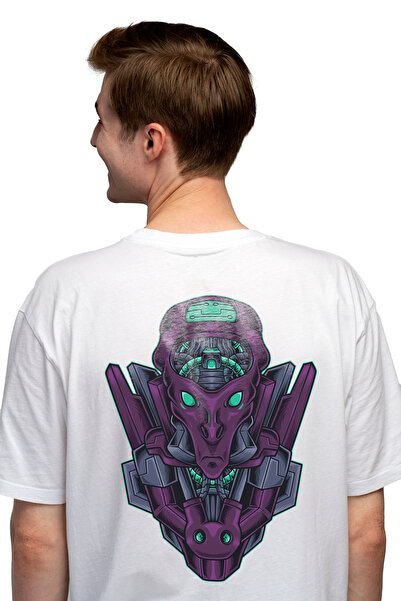 StoryGift Romania Tricou Barbati Cu Extraterestru, Mecha, Robot, Cabluri, Sci...