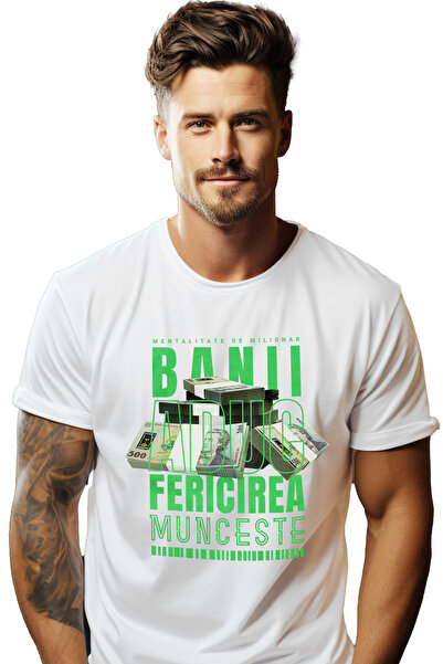 StoryGift Romania Men's T-Shirt Money Brings Happiness - Millionaire Mentalit...