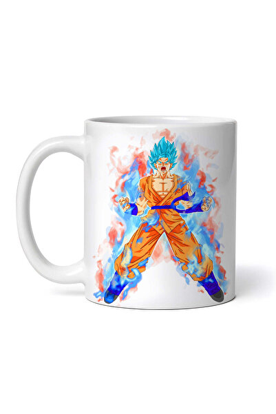 OEM Εξατομικευμένη λευκή κούπα, Goku Super Saiyan Kaioken Dragon Ball, INOVAT...