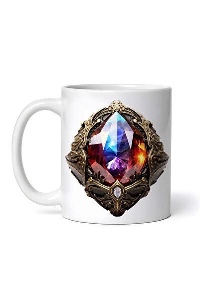 OEM Personalized white mug, Rainbow Antique Stone, INOVATIX®. 330ml