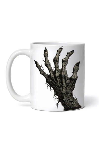 OEM Cană albă personalizată, mână zombie de Halloween, INOVATIX®. 330ml