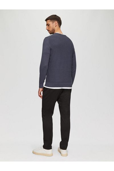 s.Oliver Men's crew neck sweater, Regular fit, Dark navy
