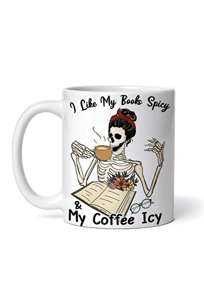 OEM Cană albă personalizată, Îmi plac cărțile picante și cafeaua rece, INOVAT...