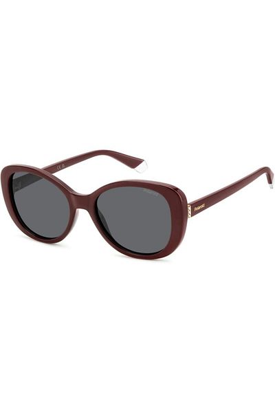 Polaroid Ochelari de soare polarizați pentru femei Polaroid PLD 4154/S/X LHF/M9, Plastic, Burgundia, 55 mm