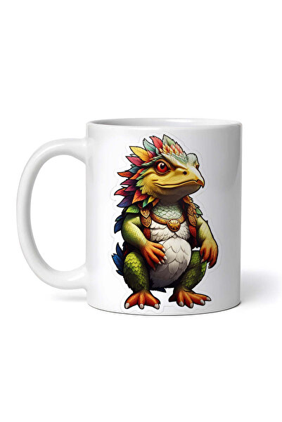 OEM Cană albă personalizată, personaj mitologic Kappa cu medalion, INOVATIX®....