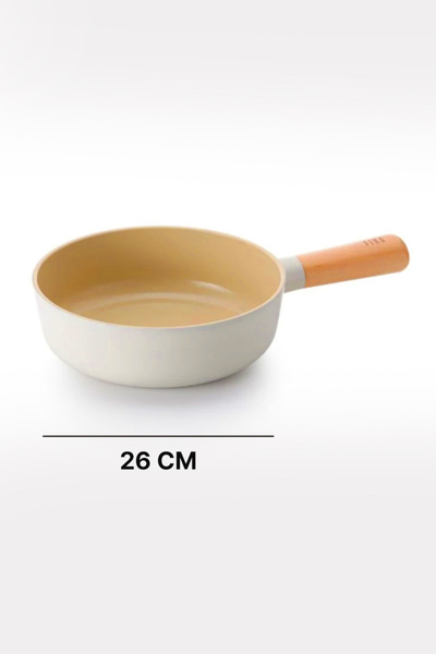 Prima Nova Fika Aluminum Casting Wok Pan 26cm, Beige