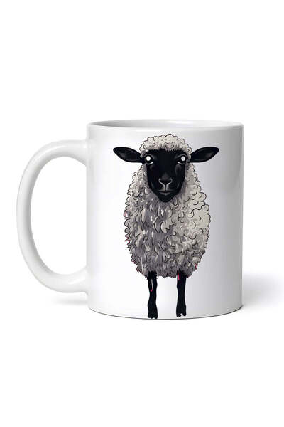 INOVATIX Personalized white mug, Halloween White Sheep, INOVATIX®. 330ml