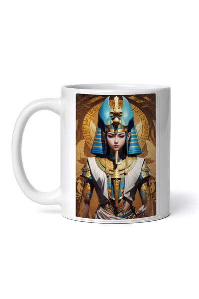 OEM Cană albă personalizată, Zeul Egiptean Osiris, INOVATIX®. 330ml