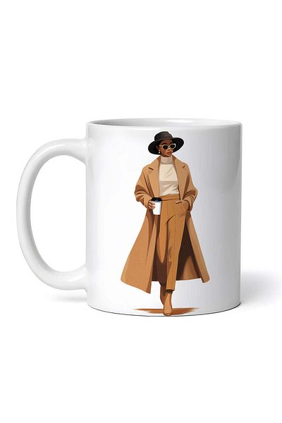 OEM Personalized white mug, Cleopatra women's clothing, INOVATIX®. 330ml