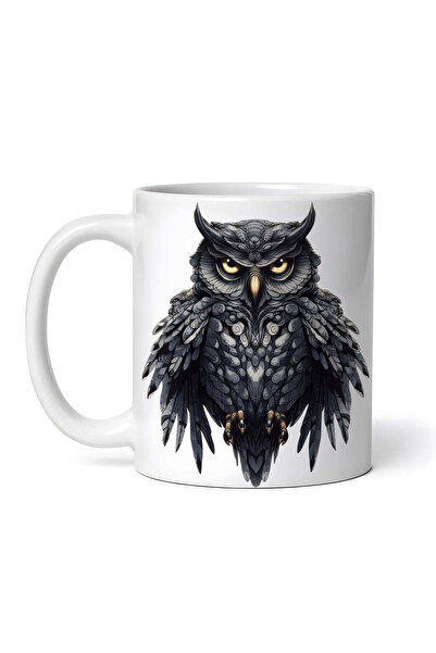 OEM Cană albă personalizată, bufniță de Halloween, INOVATIX®. 330ml