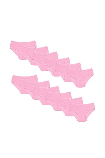 Ceylanoğlu Girl's Pink Panties 12 Pcs