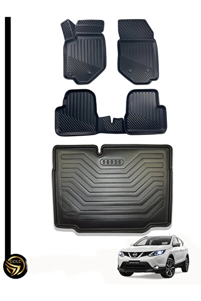 Black Gold Nissan Qashqai 2014-2020 3D Havuzlu Paspas + İkili Set
