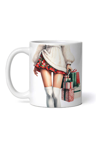OEM Cană albă personalizată, picioare de femeie sexy cu cadouri de Crăciun In...
