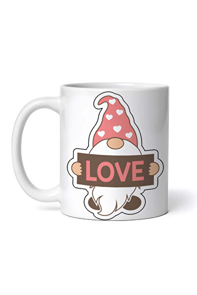 OEM Εξατομικευμένη λευκή κούπα, Christmas Gnome LOVE, INOVATIX®. 330ml