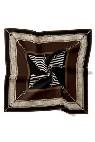 Levidor Geometric Chain Pattern Sparkling Crystal Scarf