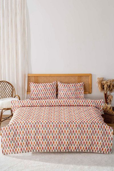 Riva Ethnic Tile Double Printed Pique 200 X 220 cm