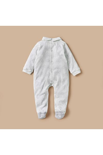 giggles All-Over Koala Print Collared Sleepsuit with Button Closure