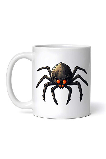 OEM Cană albă personalizată, Halloween Black Spider, INOVATIX®. 330ml