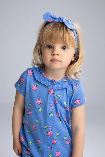 DeFacto Baby Girl Newborn Set - Floral, Short Sleeves and Headband E8145A525Sm
