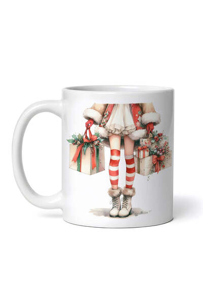 OEM Cană albă personalizată, picioare de femeie sexy cu cadouri de Crăciun Gl...