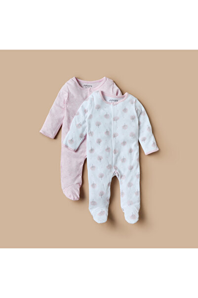 Juniors Tree Print Closed Feet Sleepsuit with Long Sleeves - Set of 2