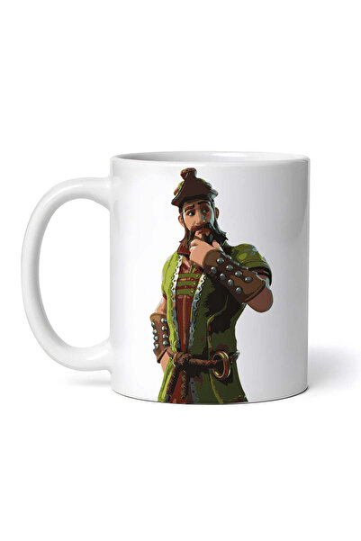 OEM Cană albă personalizată, Pirata Raquel Gordillo, INOVATIX®. 330ml